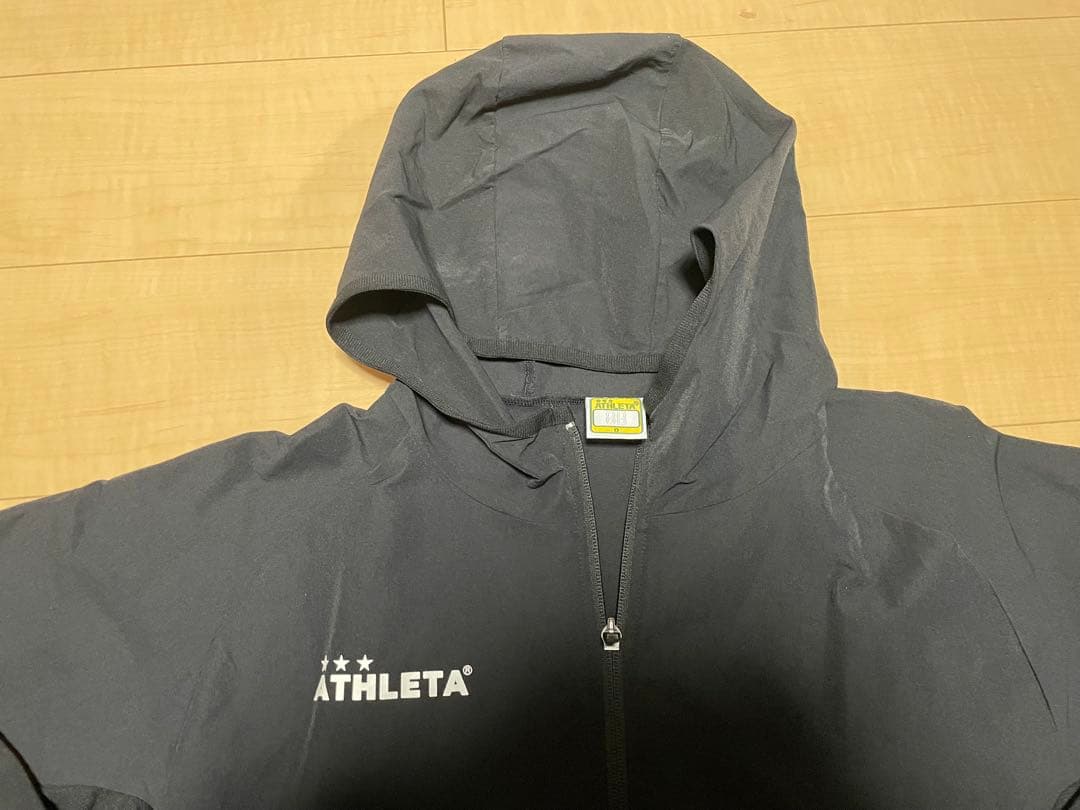 ATHLETA アスレタ　ジャージ　セットアップ　フード付き　ブラック