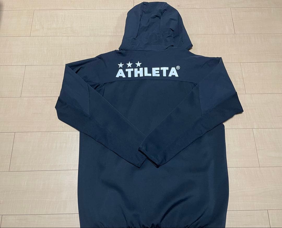 ATHLETA アスレタ　ジャージ　セットアップ　フード付き　ブラック