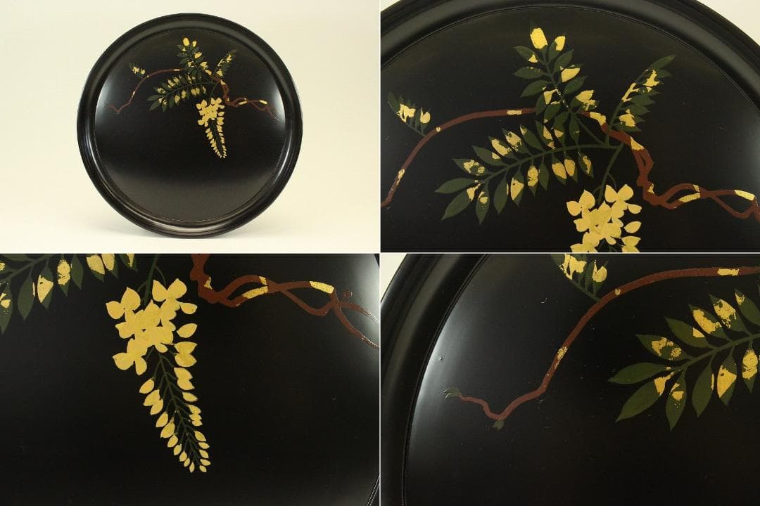 初瀬川柳庵 藤花盆 十客 共箱(LC959)