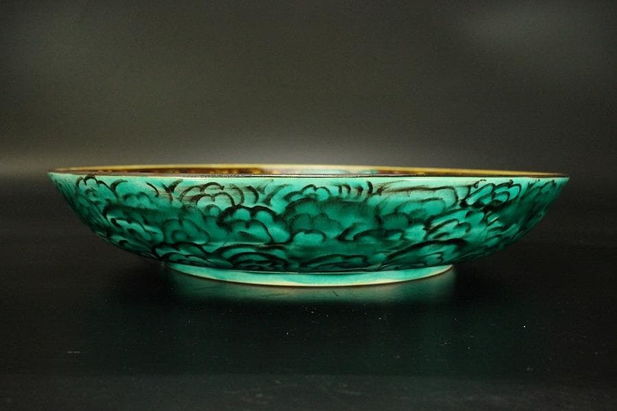 古九谷写 色絵 皿 φ30.5㎝(メ1056-3)