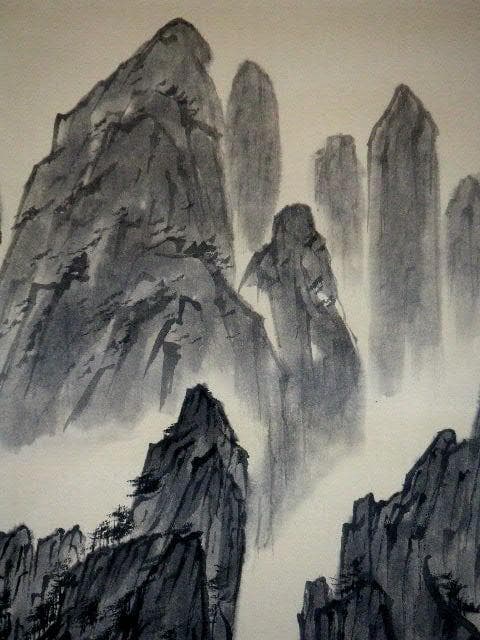 ♥掛軸　桂林山水　児玉 三鈴 　掛け軸　共箱付き　骨董品