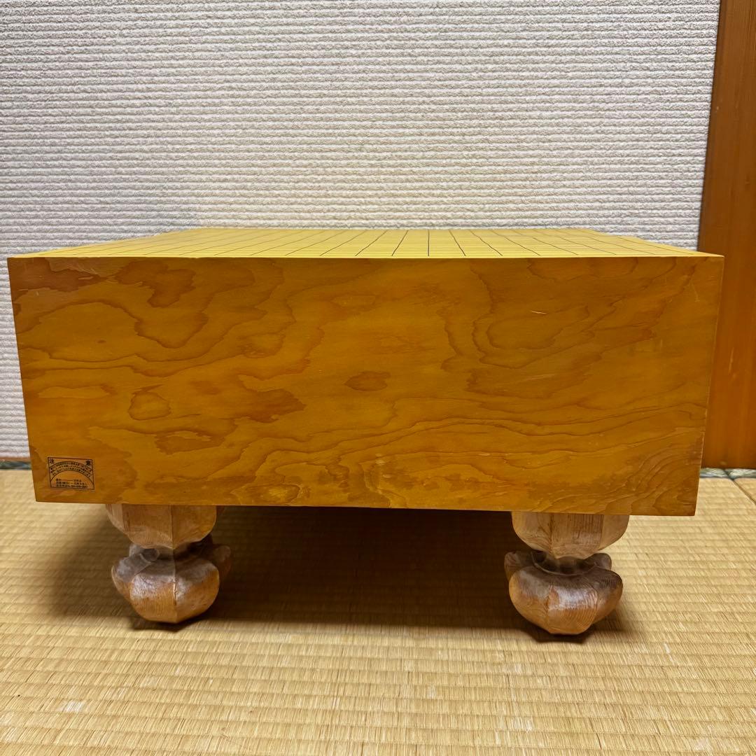 高級　本格派　囲碁盤　碁笥　碁石　脚付き　ヘソ有　新榧　柾目　蛤碁石　那智黒石