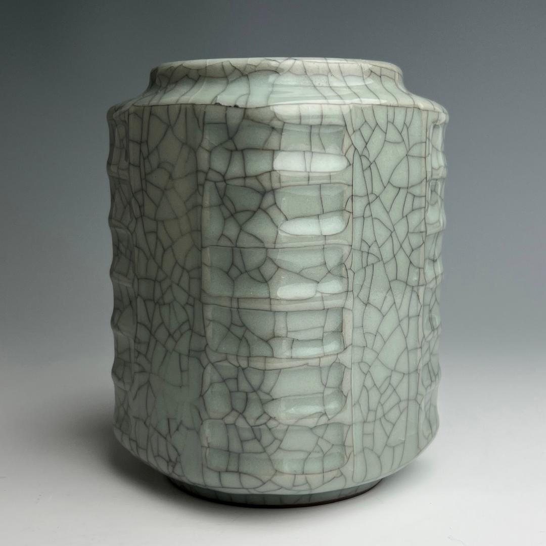 哥窯 琮式瓶 中国古玩 中国美術 唐物 擺件