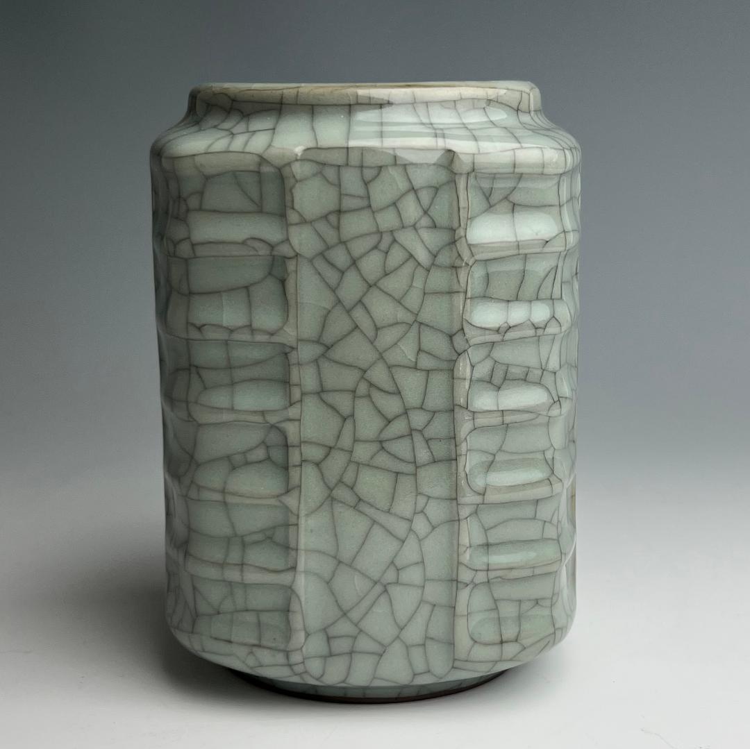 哥窯 琮式瓶 中国古玩 中国美術 唐物 擺件