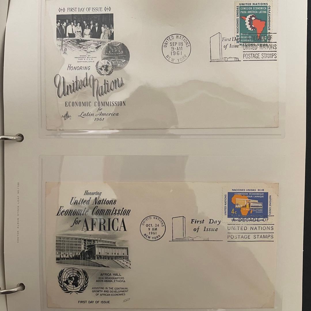 国連FDCカード 1950〜1980年代 初日カバー UN