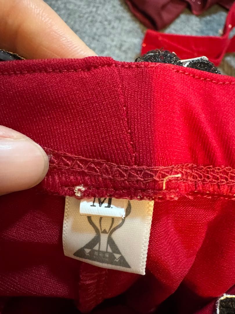 バーガンディ ベリーダンス セットアップ