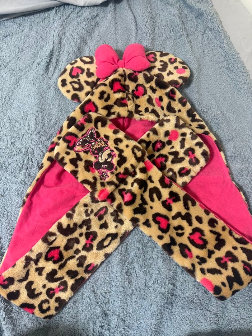ミニーマウス ヒョウ柄 ファンキャップ