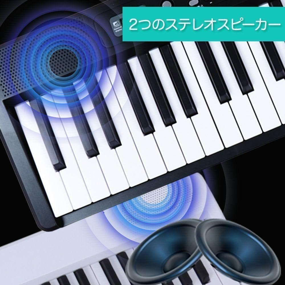 折り畳み式 ピアノ 88鍵盤 スタンドセット コンパクト 軽量 ブラック2875