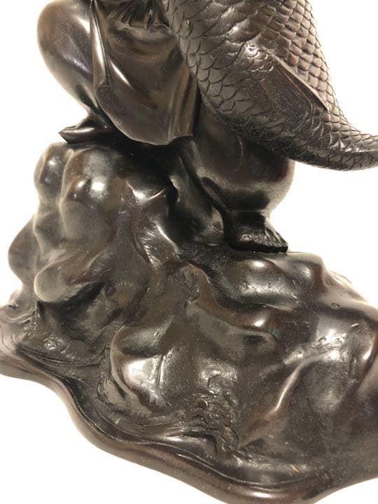 ■七福神・えびす様　ブロンズ像■置物・銅像・福の神・恵比寿・開運・縁起物