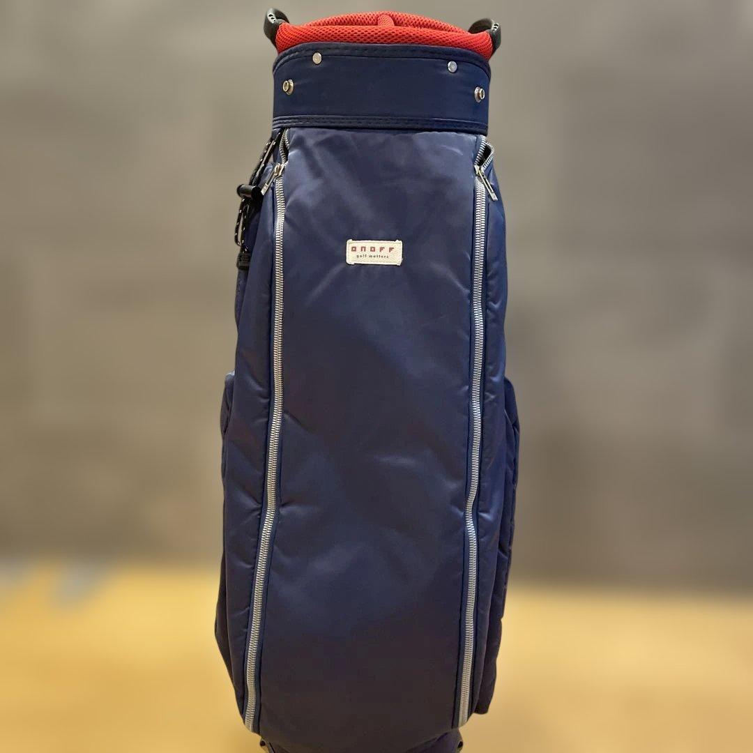 オノフ　ネイビー ナイロン キャディバッグ