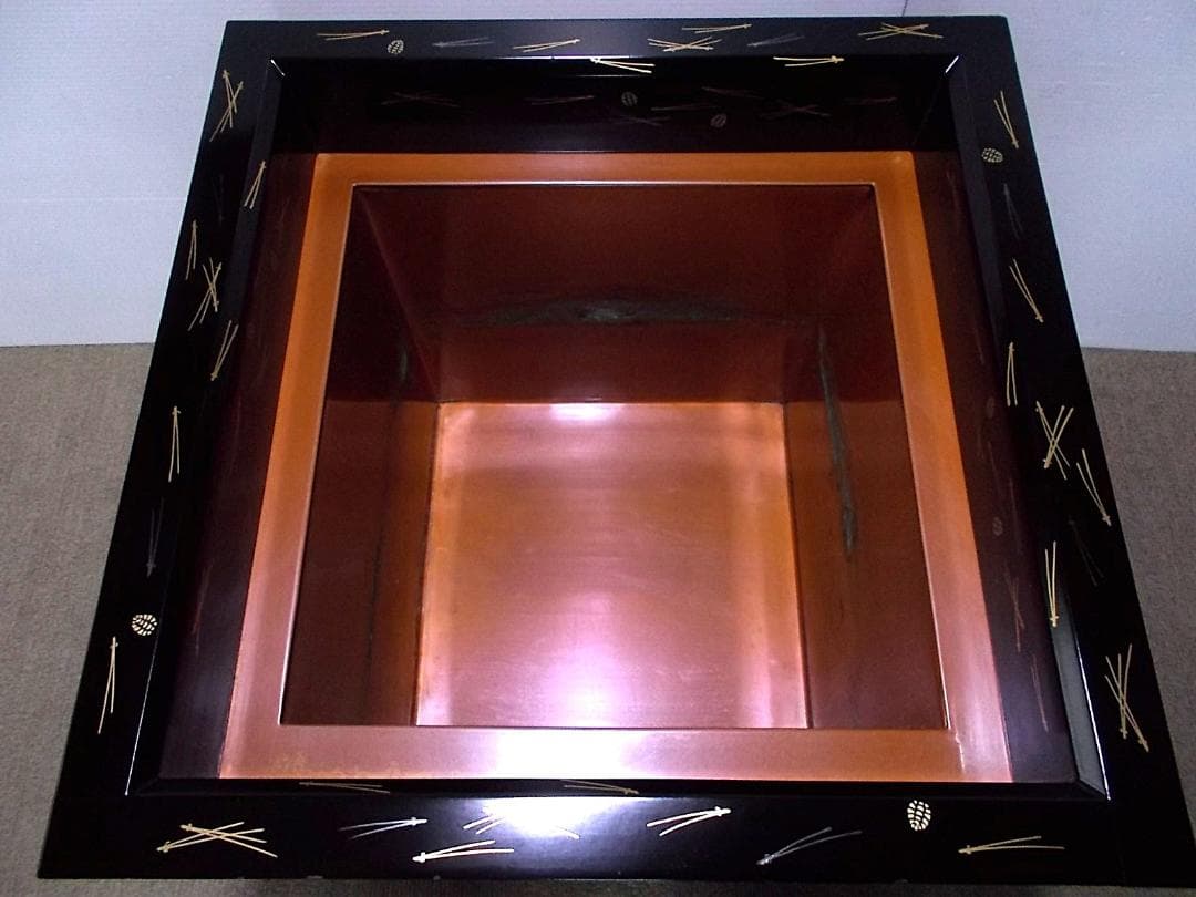 茶道具 炉壇 炉おとし おまけで炉縁/真塗/松笠 送料込み