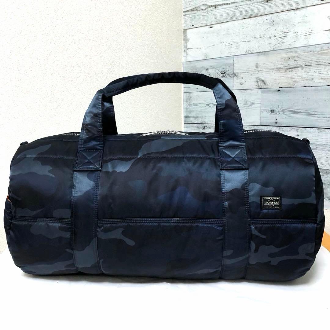 未使用級✨激レア ポータータンカー ボストンバッグM 2wayカモフラネイビー