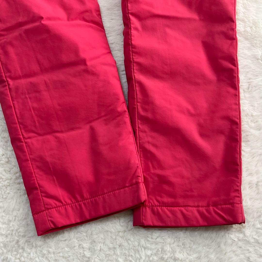 美品 パーリーゲイツ ゴルフ 中綿パンツ 蓄熱 暖パン ロゴ刺繍 ピンク 1