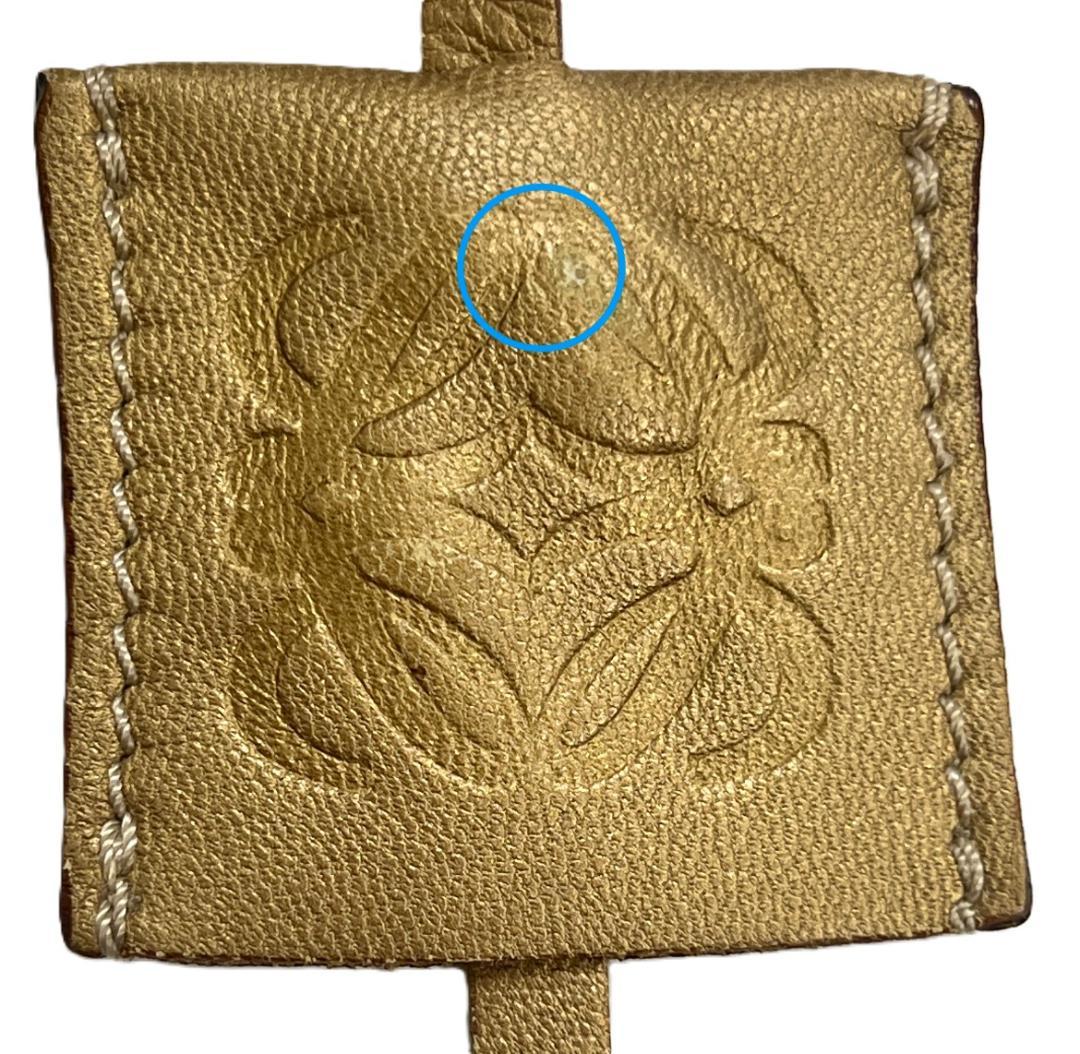 ロエベ カデナ＆キー＆クロシェット 南京錠 ゴールド 中古品 (93085)