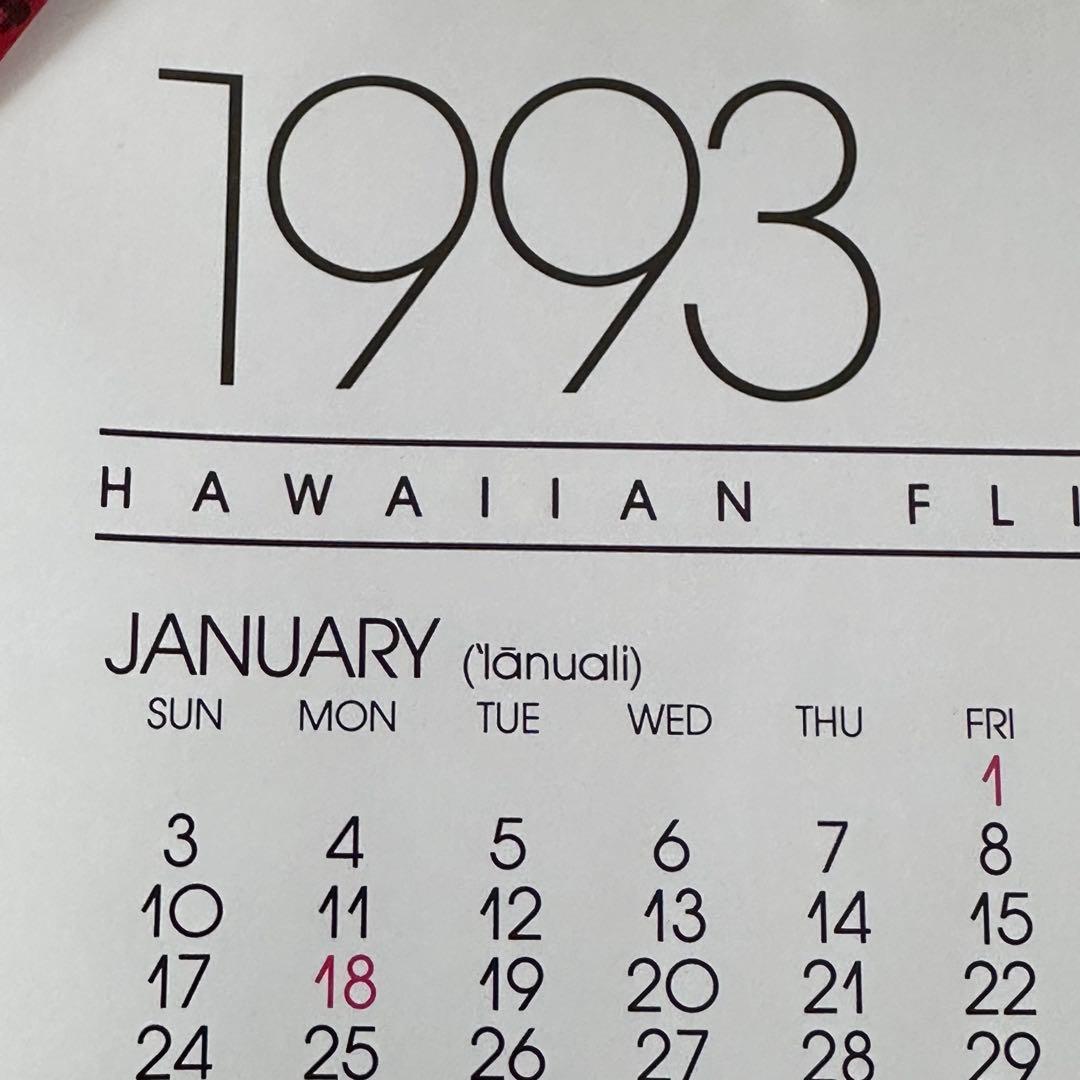 93年旧ロゴHAWAIIAN AIRハワイアン航空オリジナルカレンダーポスター1