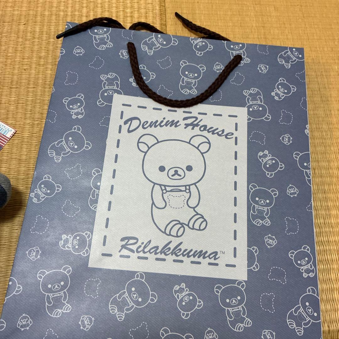 左下！リラックマ　ぬいぐるみ　デニムハウス限定　軽井沢