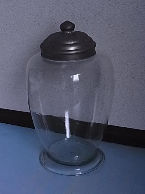 和ガラス　ナツメ型　地球瓶　ガラス瓶　駄菓子屋　菓子瓶　戦前　大正　昭和レトロ