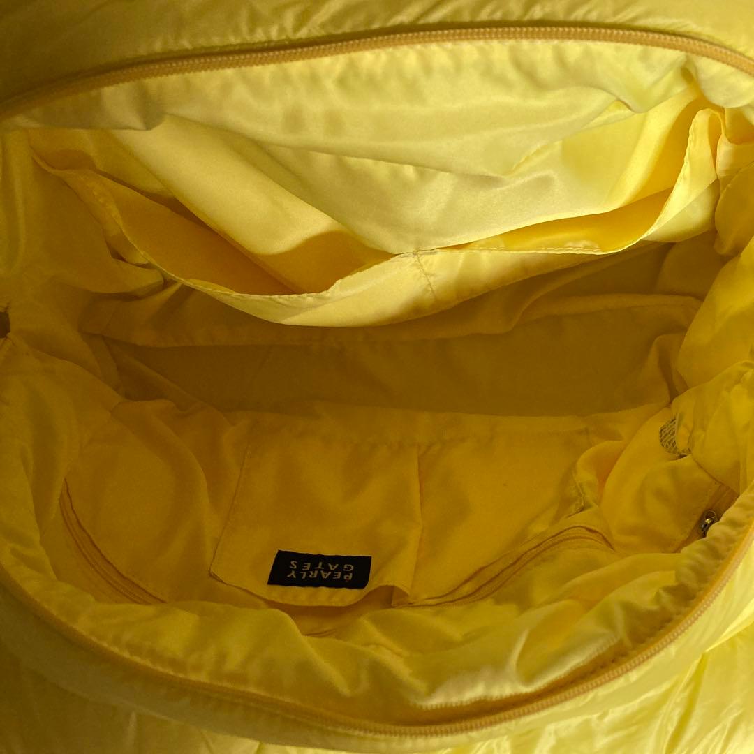 【美品】パーリゲイツ　チャーム付きバック　イエロー