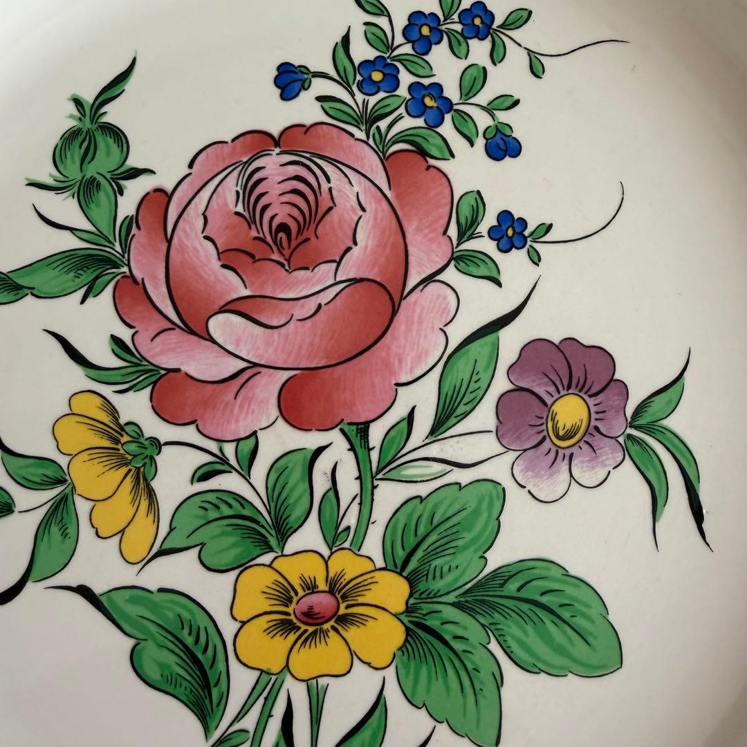 KG Luneville リュネビル パニエ ディナープレート バラ A