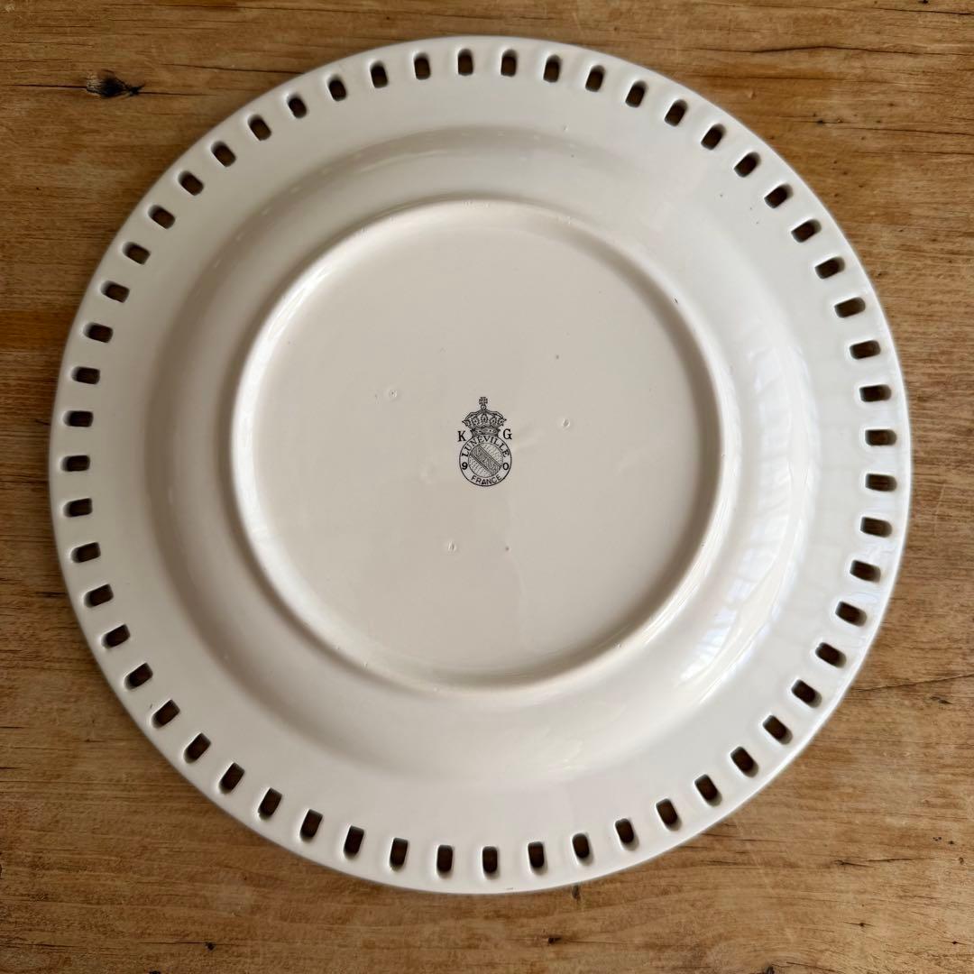 KG Luneville リュネビル パニエ ディナープレート バラ A