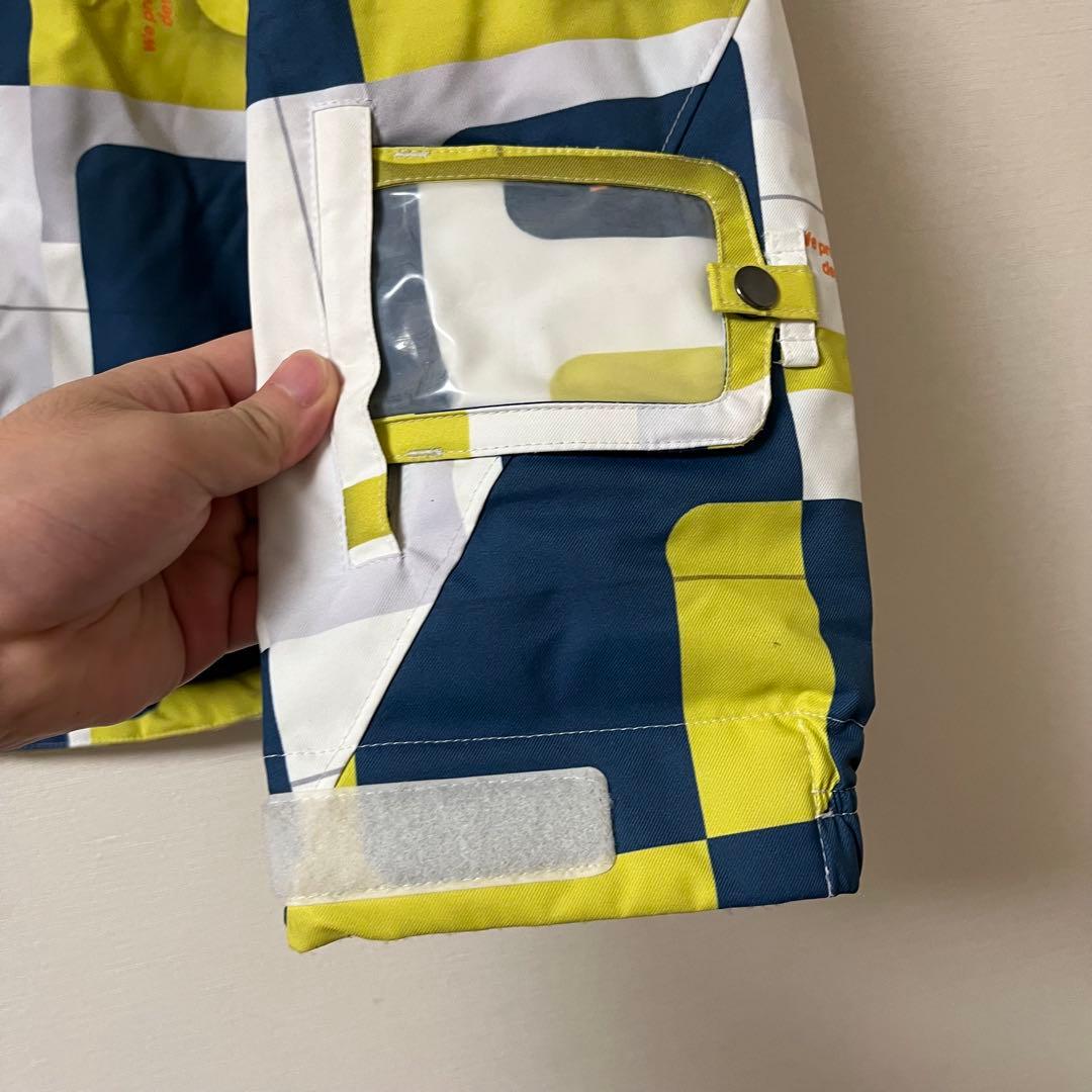 【入手困難】on yo ne スキーウェア ユニセックス 青・黄・白 幾何学模様