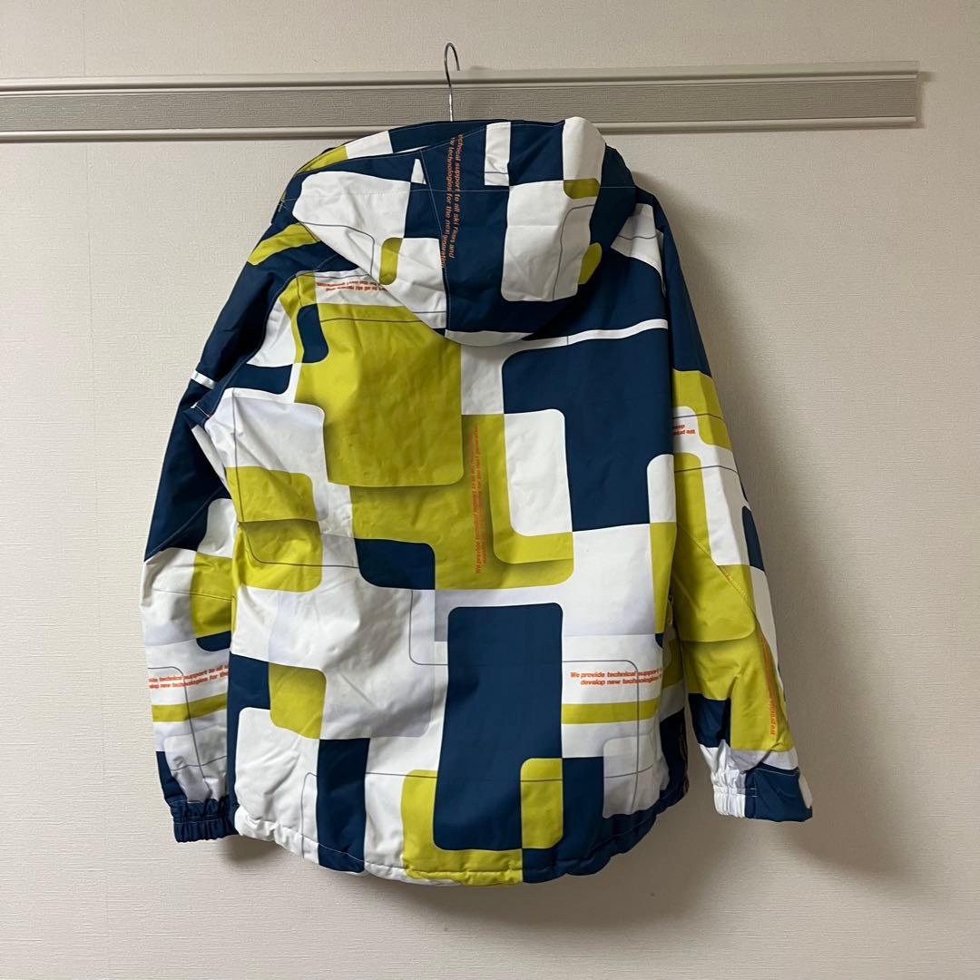 【入手困難】on yo ne スキーウェア ユニセックス 青・黄・白 幾何学模様