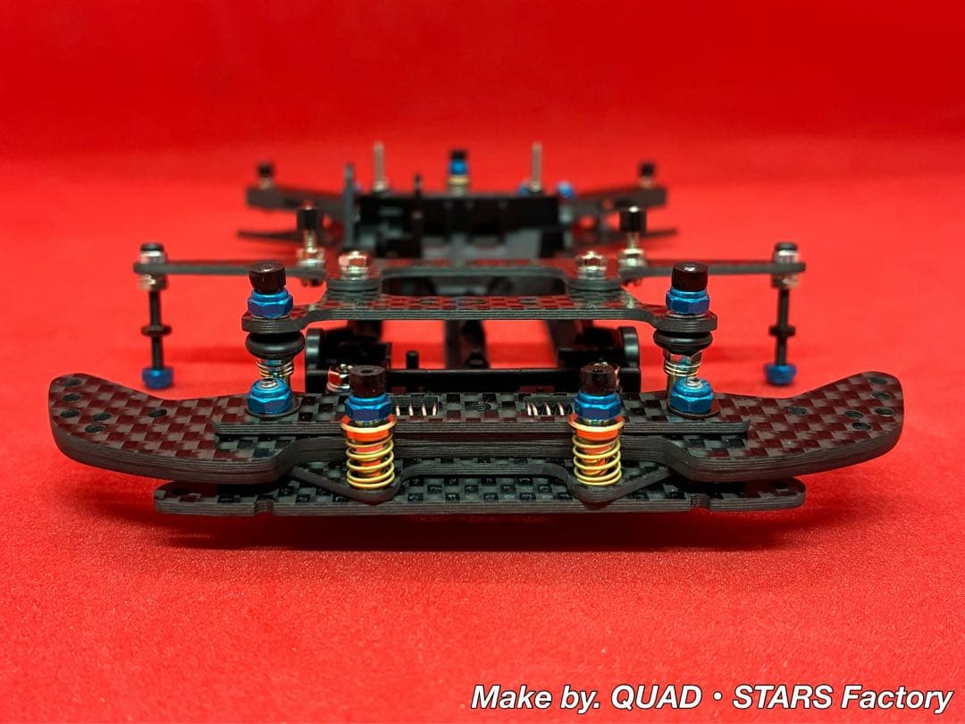 【ミニ四駆・VZ用】2軸ATスライドダンパー＋フロント提灯＋1軸リヤアンカー