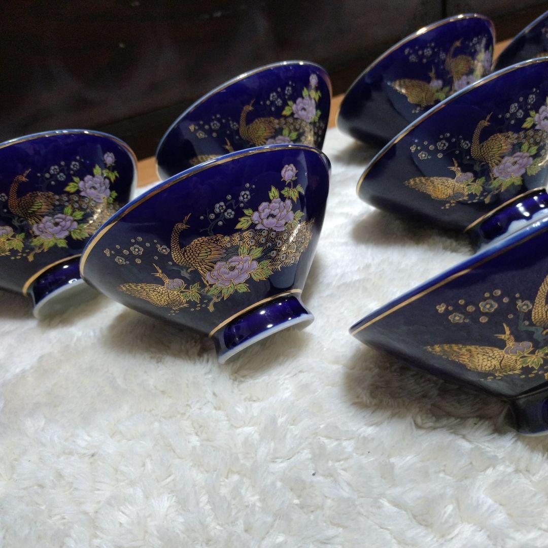 九谷焼　古九谷　茶碗　9つ