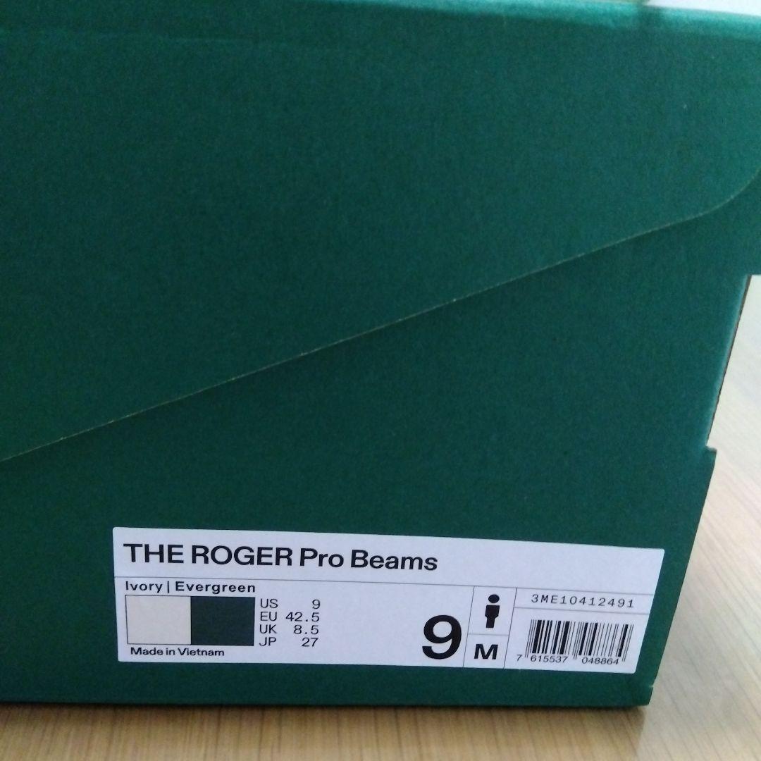 On THE ROGER PRO BEAMS ホワイト27センチ