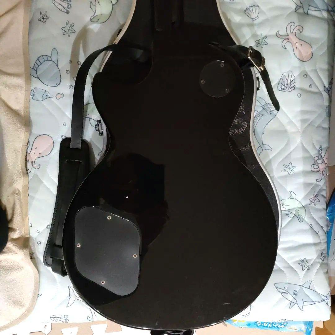 エピフォン レスポール スタジオ ブラック 黒 ケースとストラップとスペア弦付