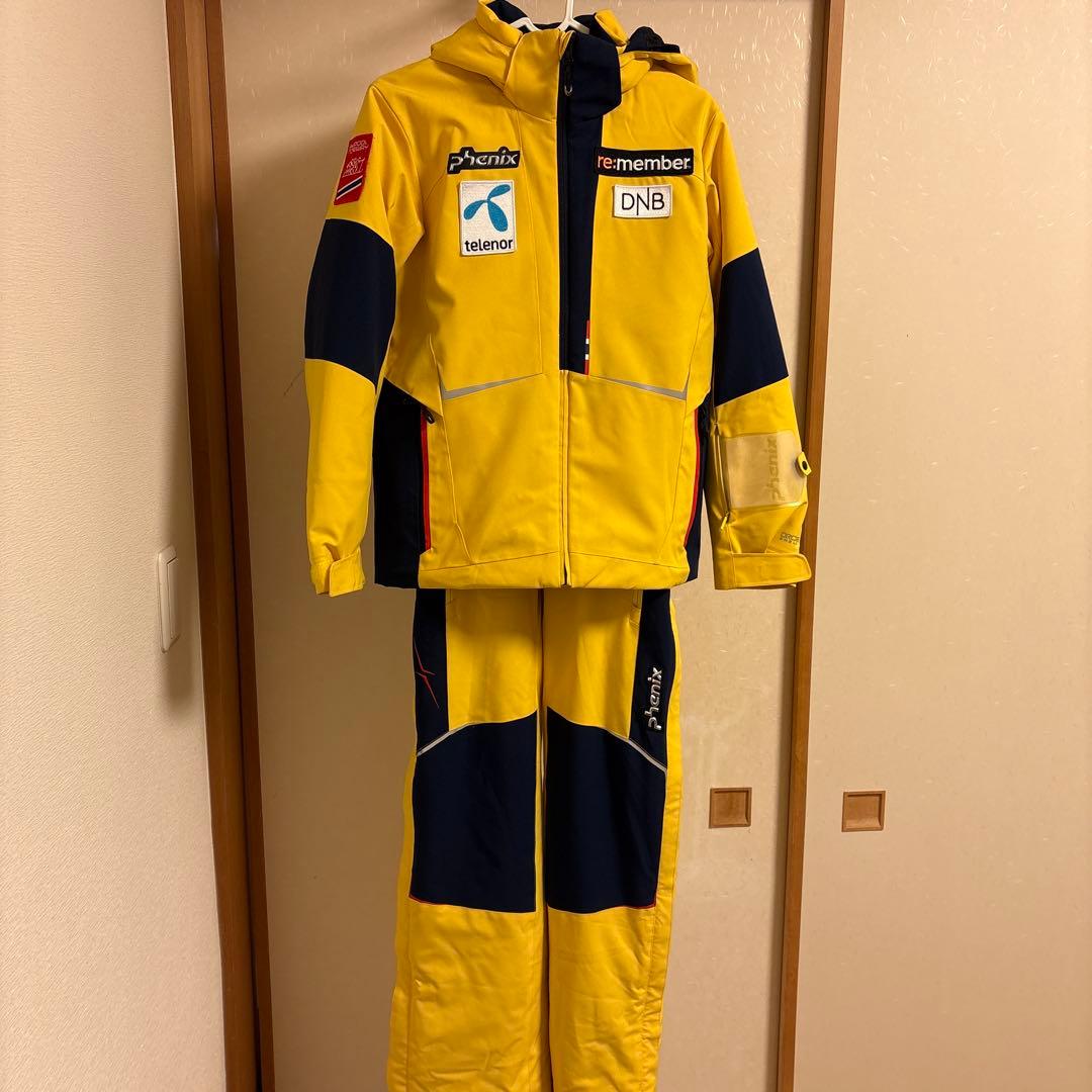 Phenix ジュニア150 スキーウェア イエロー/ネイビーPFAG20T00