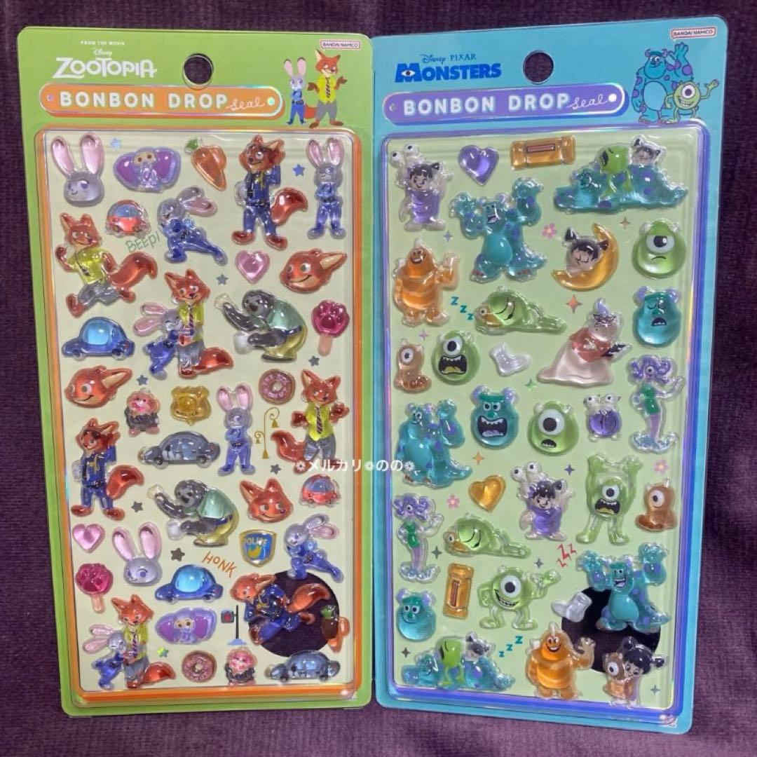 ディズニー ボンボンドロップシール 2弾 8枚 セット コンプリート サンスター