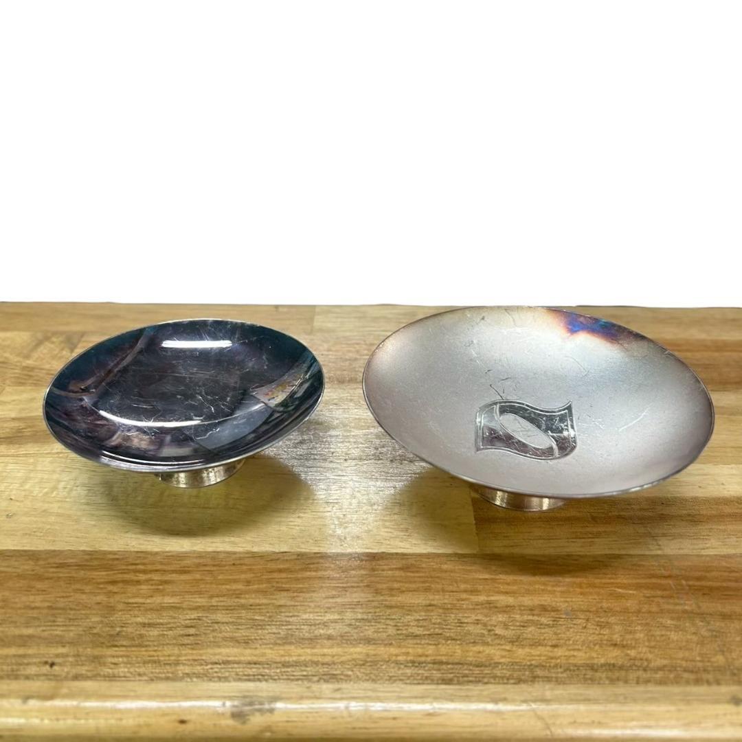 純銀 盃 2点セット 約114g 純銀刻印あり 名入れあり 銀杯 銀製 工芸品