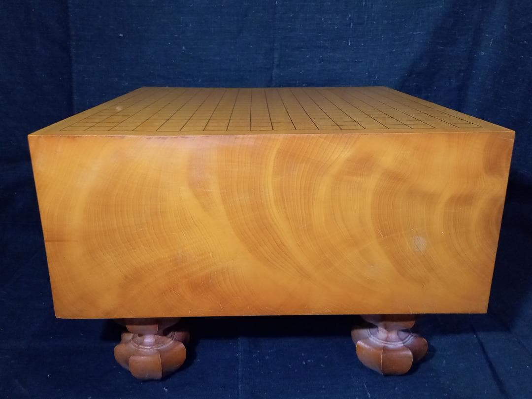 C*g様 足付き碁盤 6.25寸 厚さ18.8㎝ 天地柾 桐箱付 M1441 脚