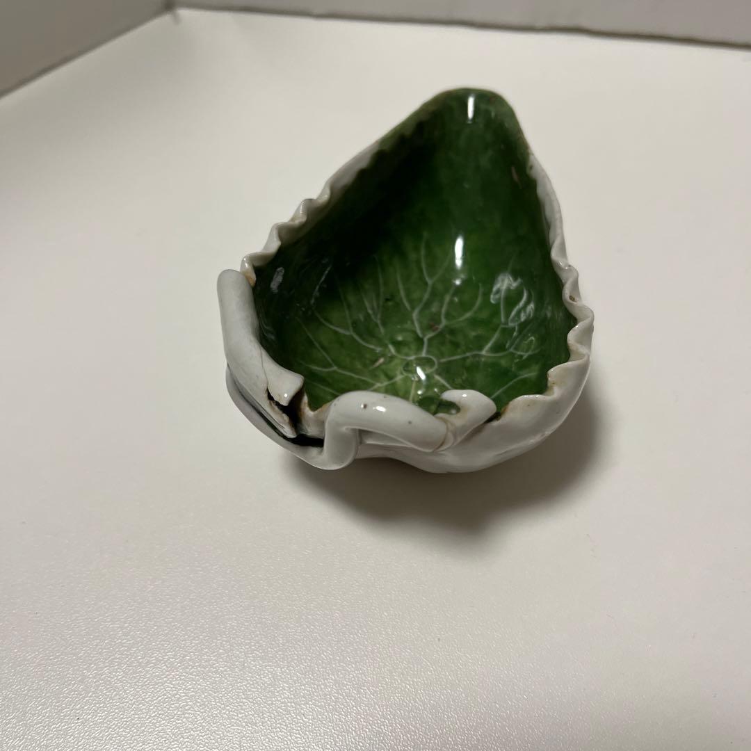 骨董　大正レトロ　希少　蓮葉形湯冷し