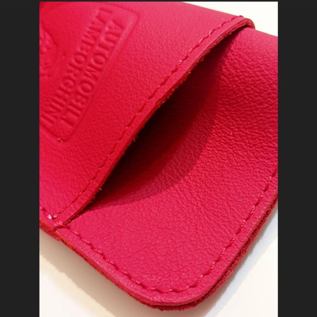 ランボルギーニ　カードホルダー　カードケース　レザー　レッド　赤　カード入れ