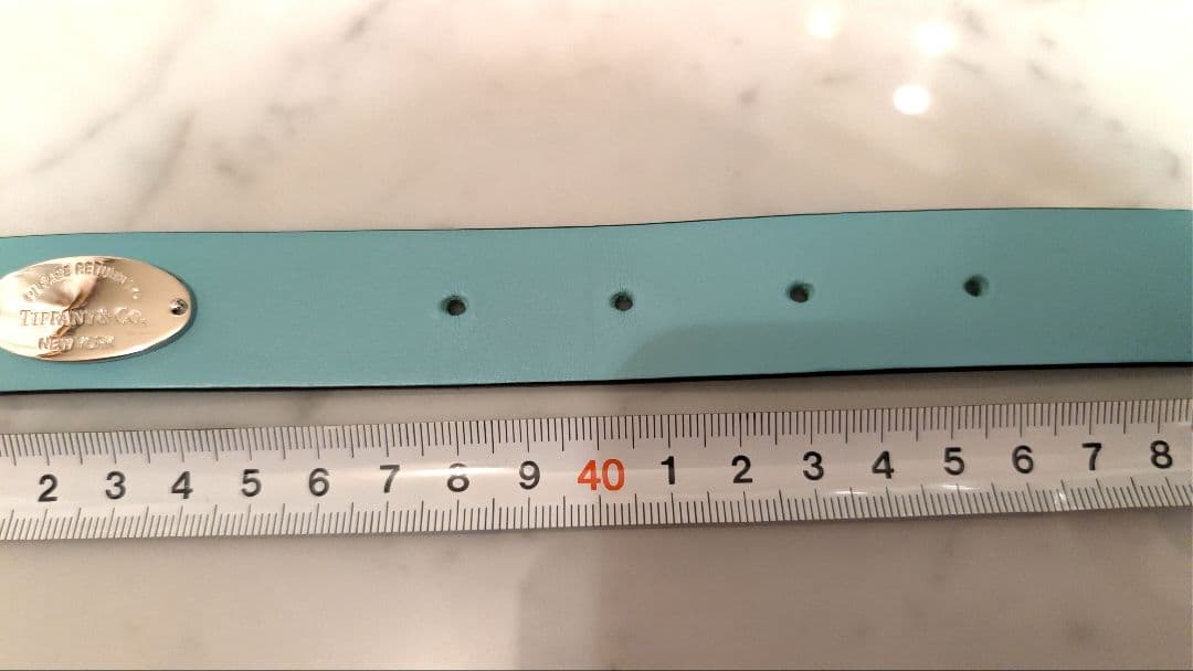 ■試着のみ 新品未使用 TIFFANY 首輪+リードセット Lサイズ 中〜大型犬