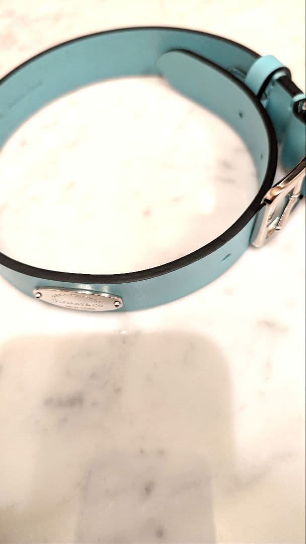 ■試着のみ 新品未使用 TIFFANY 首輪+リードセット Lサイズ 中〜大型犬