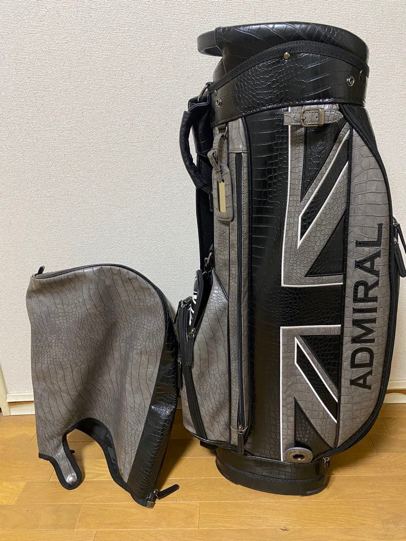 ※激レアワニ柄デザイン※お得セット　Admiral ゴルフバッグ キャディバッグ
