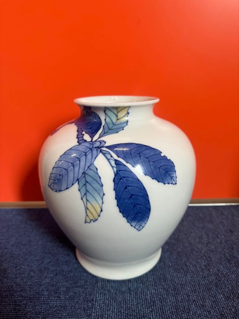 1954 深川製磁　枇杷文　花瓶　時代物