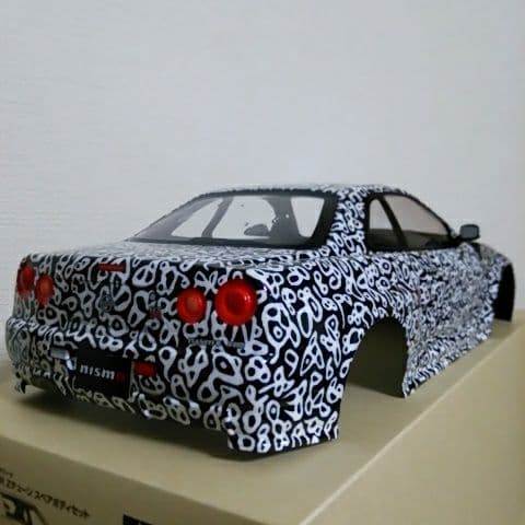 塗装済み タミヤSP.1246 R34GT-R 開発カムフラージュ仕様