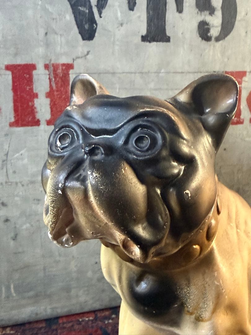 蔵*＊様 Vintage Chalkware Bulldog