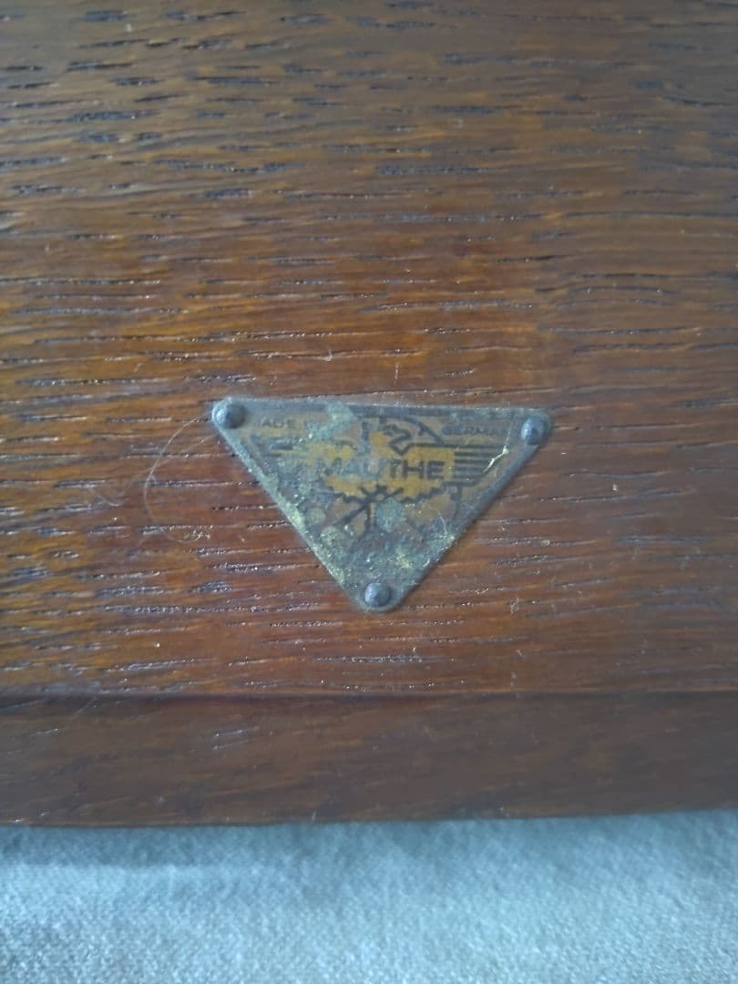 【アンティーク】マウテ Mauthe ゼンマイ式 置時計 ドイツ製 木製