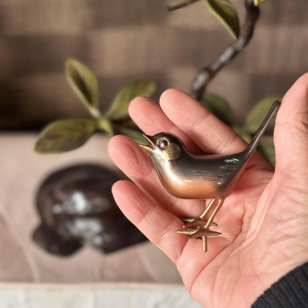 高岡銅器　青銅　ブロンズ　正晴　在銘