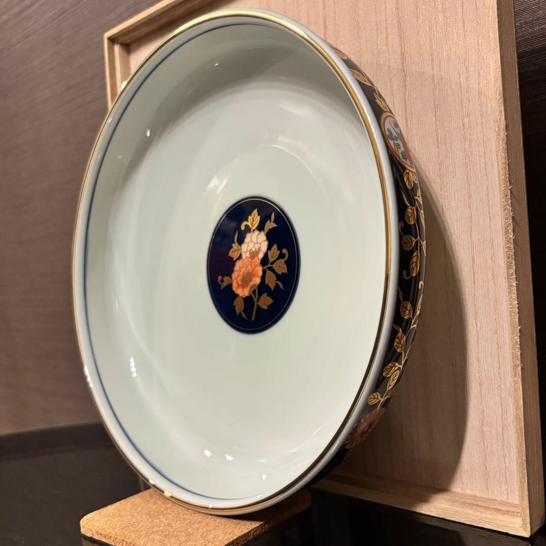 2個組 古伊万里金彩 深皿・大皿有田焼 清乃窯　箱有り