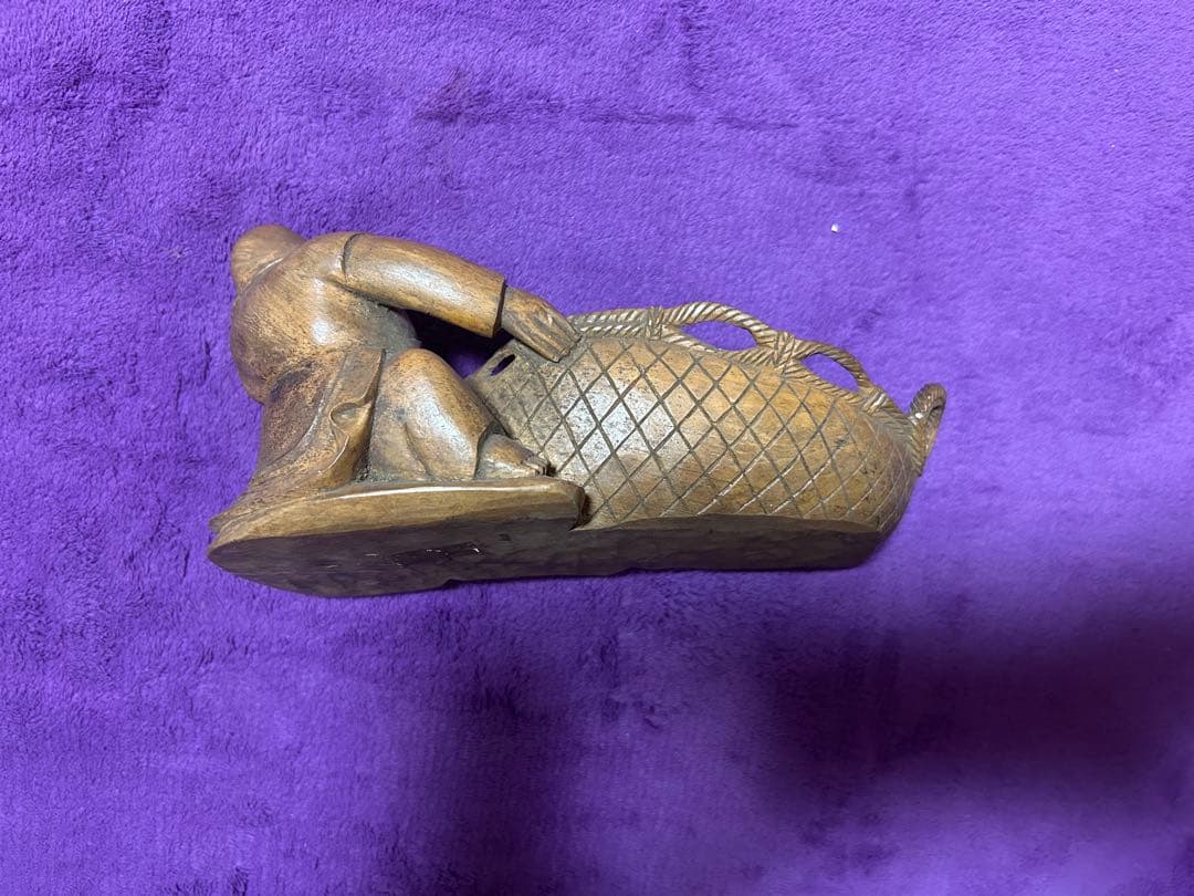 恵比寿様 木製彫刻 オブジェ インテリア 縁起物