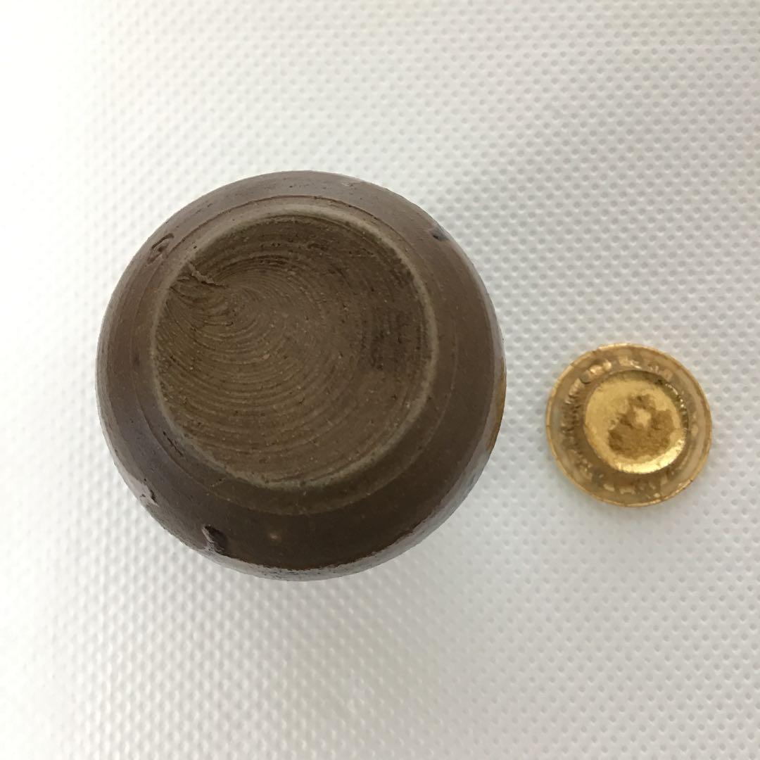 茶道具　筒井順慶茶入写　筒井写瀬戸茶入　佐々木八十二造　栞　共箱　S36CI