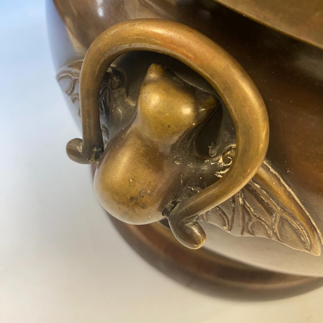 ★値下げ★唐金製（宣徳銅） 金谷五郎三郎　火鉢　手あぶり　箱付き