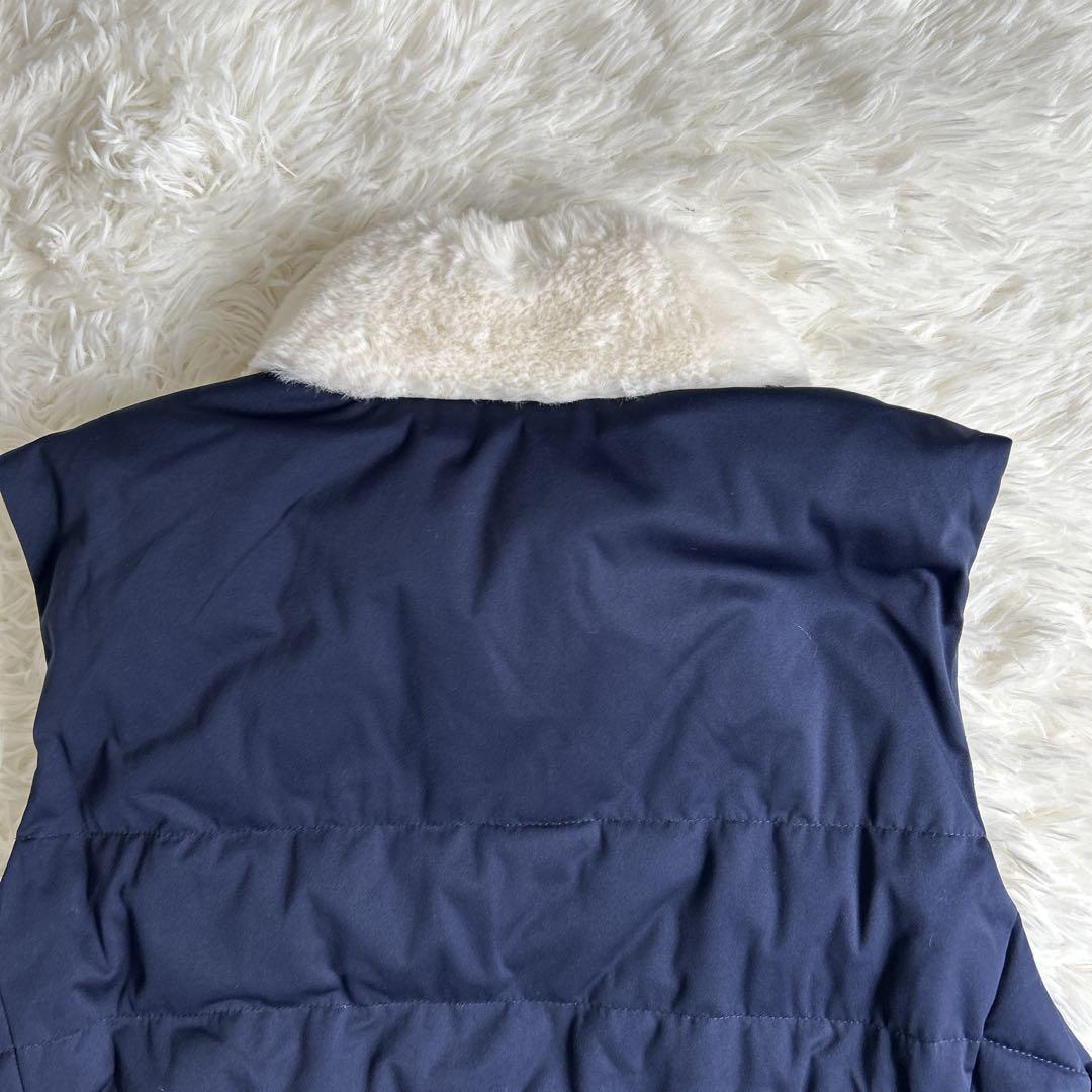 アルチビオ 中綿ダウン ワンピース ファー付き ウエストベルト 38