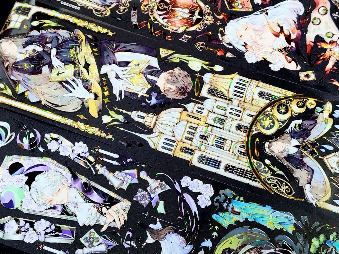 切売 873★ 海外 マスキングテープ マステ PET 装飾 人物 贝壳金